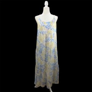 Elena Baldi Maxi Womens L Blue Sundress Fairy Ethereal Romantic Resortwear Italy